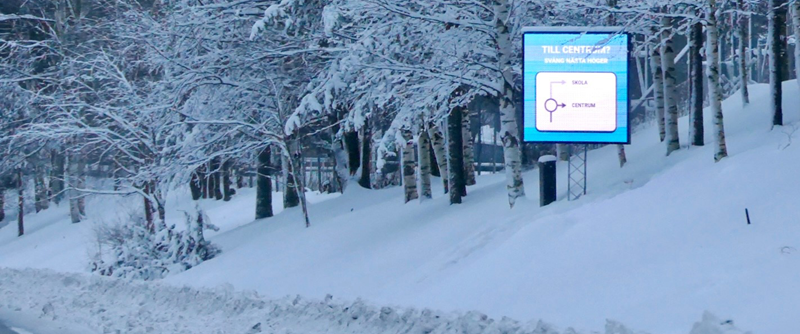 LED-skärmarna är en del i en kampanj kopplat till luftkvalitet och trafikrörelser. 