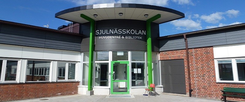 Entré Sjulnäs bibliotek