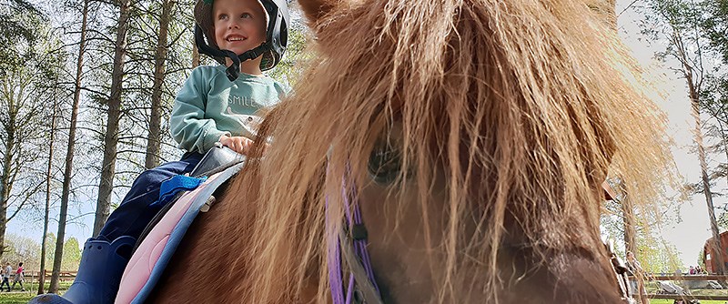 Ponnyridning är en populär aktivitet