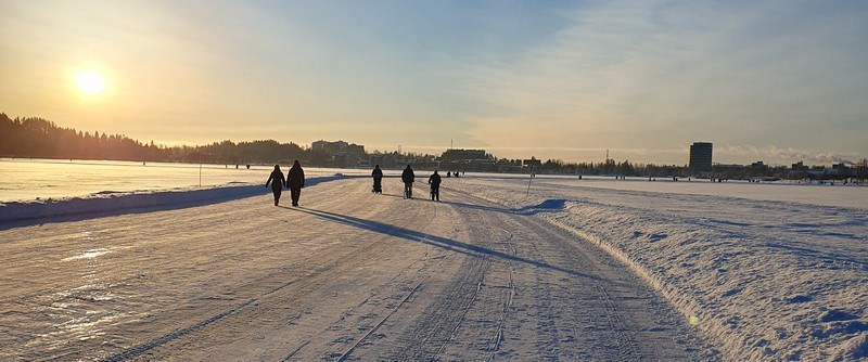 Vy över isbanan.